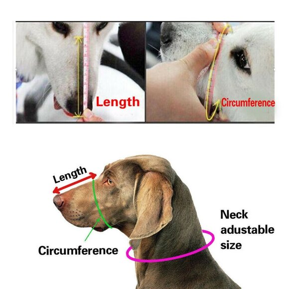 Dog Muzzle Mouth Cover Anti Bite Barking Chewing Mesh Mask Small/Medium Pet Cat - Picture 2 of 3